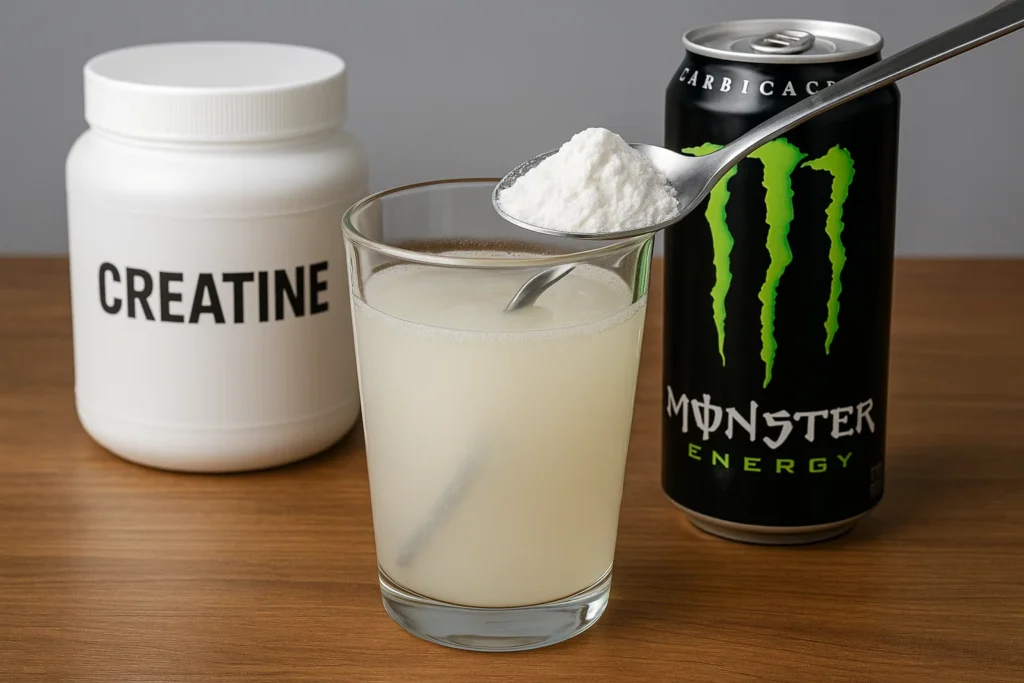 can you mix creatine with monster energy