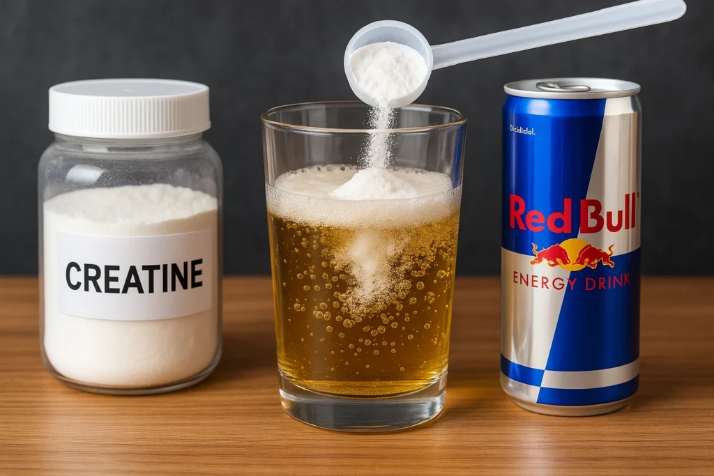 take red bull and creatine