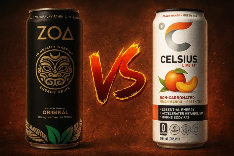 Zoa vs Celsius energy drink