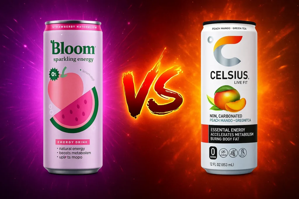 Bloom Energy Drink vs Celsius