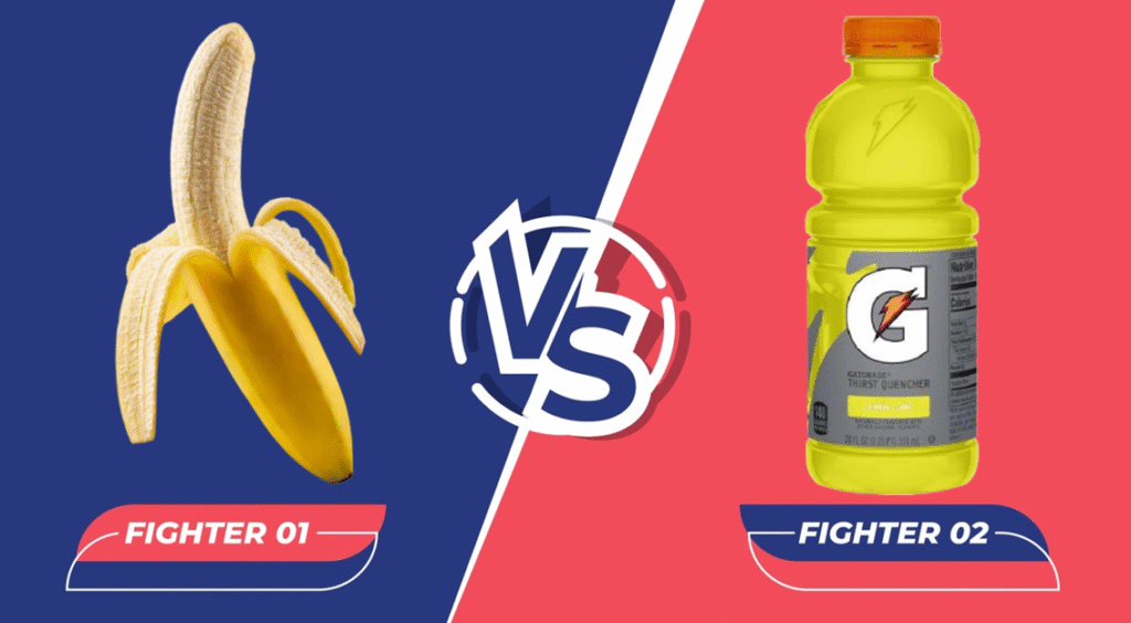 potassium in gatorade vs banana