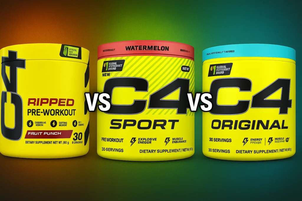 C4 Original vs Sport vs Ripped Pre-Workout