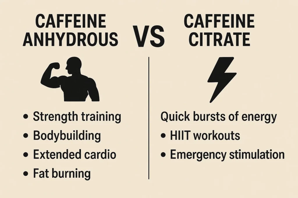 Caffeine Anhydrous vs Citrate