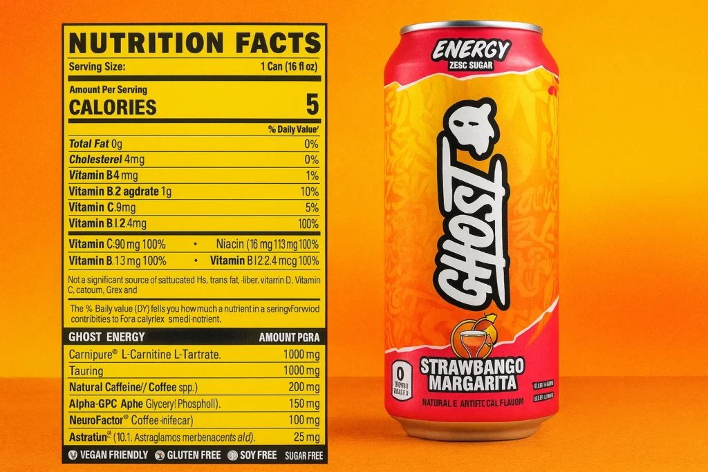 Ghost Energy Drink Nutrition Facts​