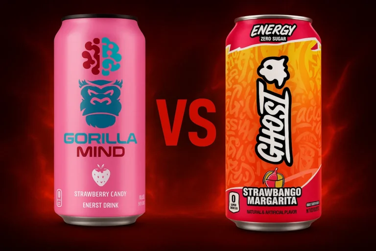 Ghost vs Gorilla Mind energy drink