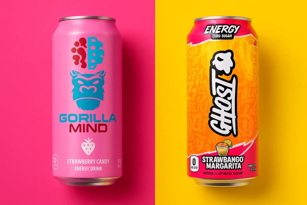 Gorilla Mind vs Ghost energy drink