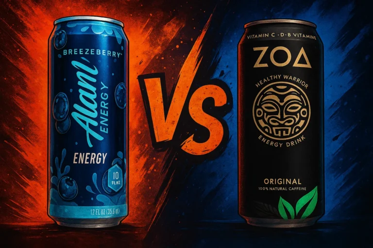Zoa vs Alani Nu energy drink