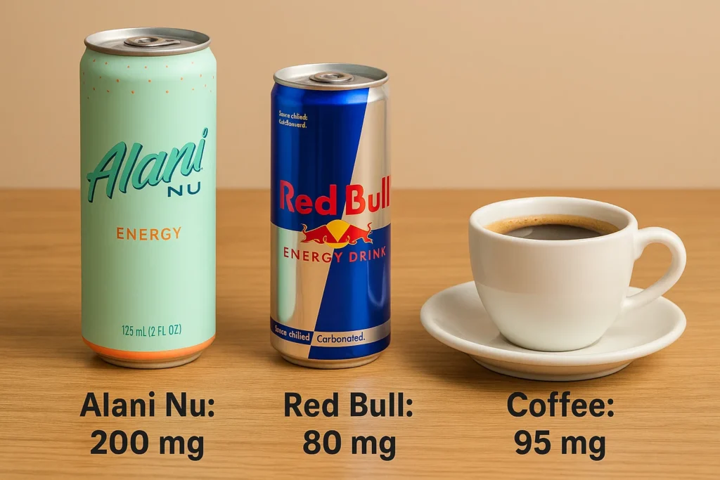 alani vs red bull caffeine content​