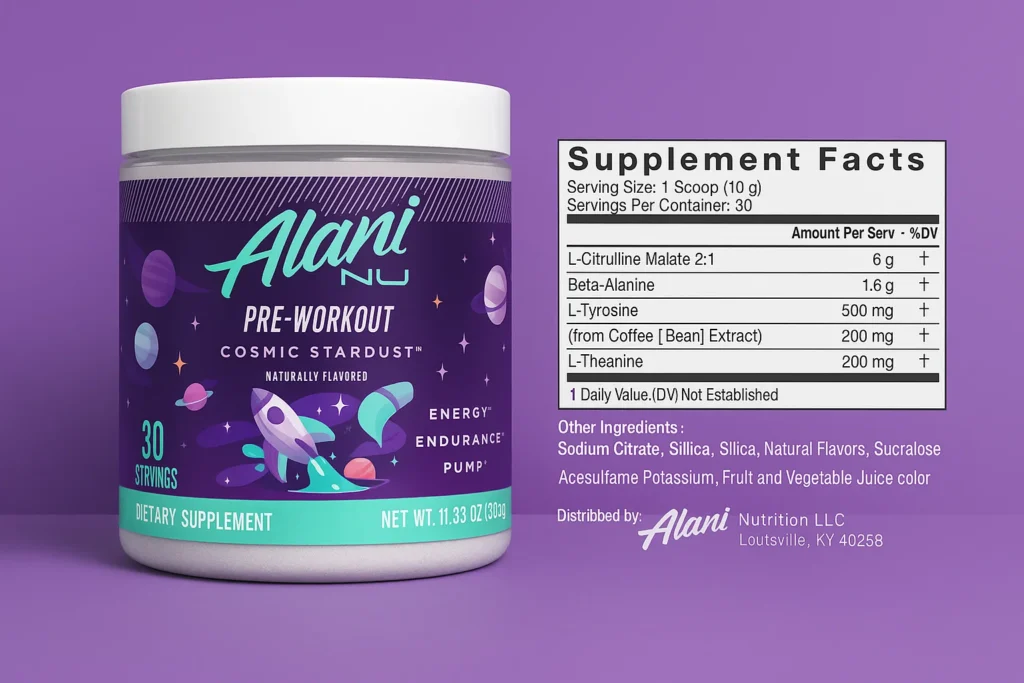 Alani Nu Pre Workout Ingredients