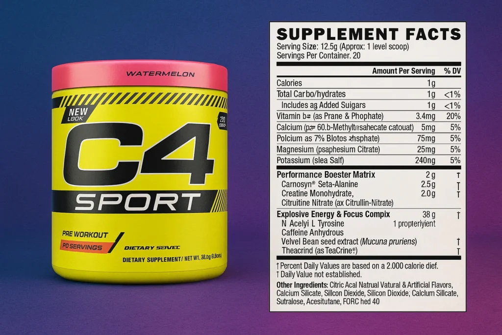 C4 Sport ingredients