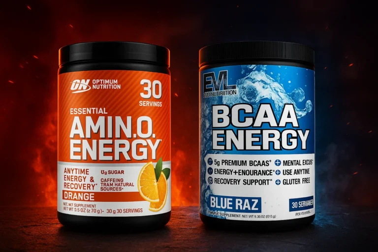 EVL BCAA Energy Cherry Limeade – 65 Servings Pre-Workout Amino Powder