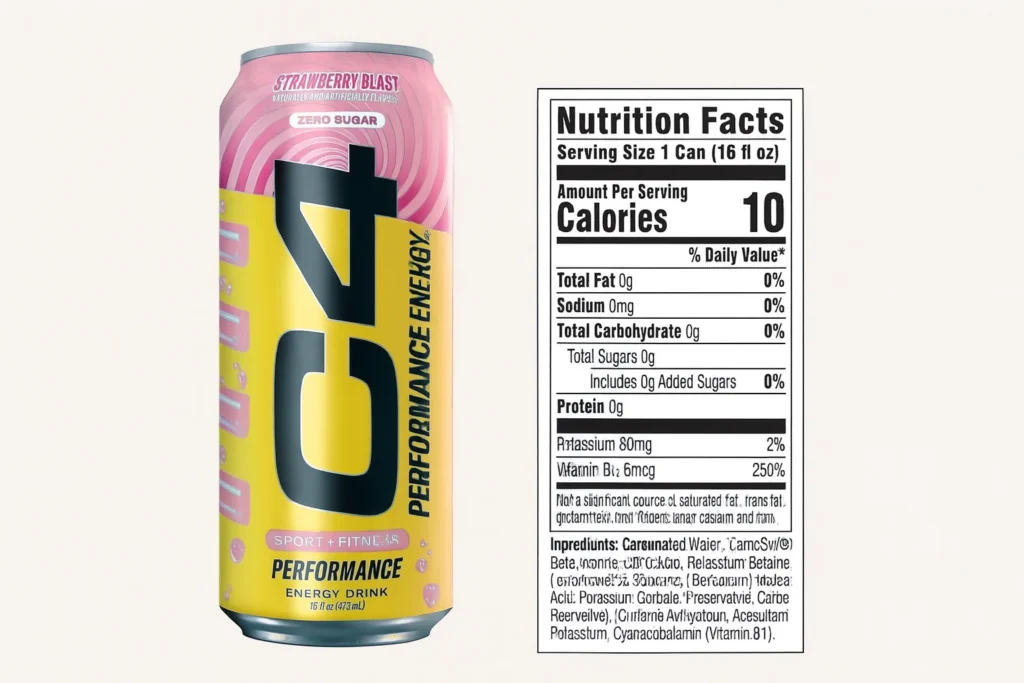 C4 Performance Energy Drink Ingredients