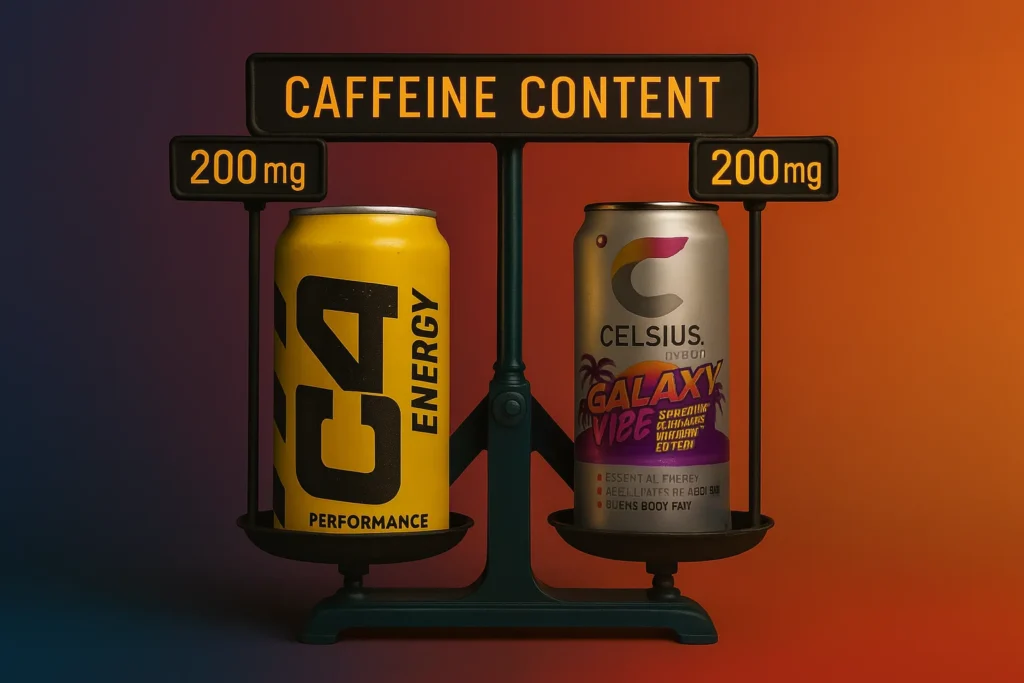 Celsius vs C4 Energy Drink Caffeine Content Comparison