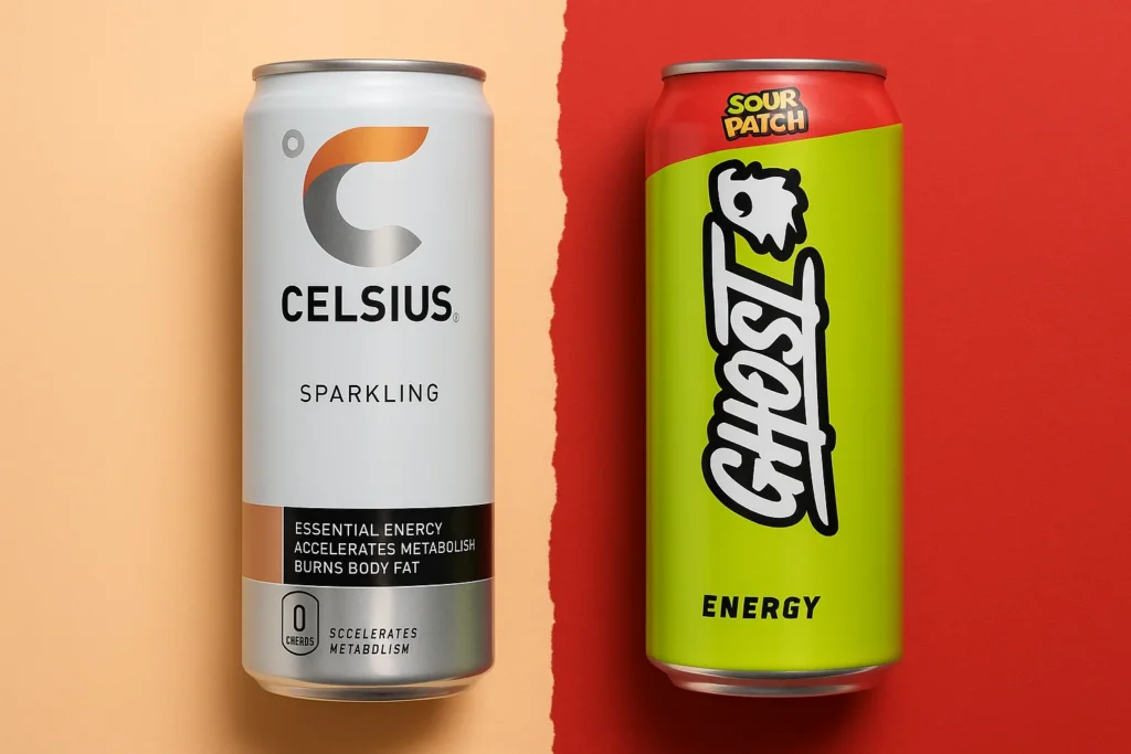 Ghost Energy vs Celsius energy drink