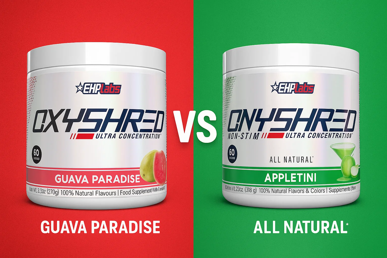 Oxyshred Stim vs Non-Stim