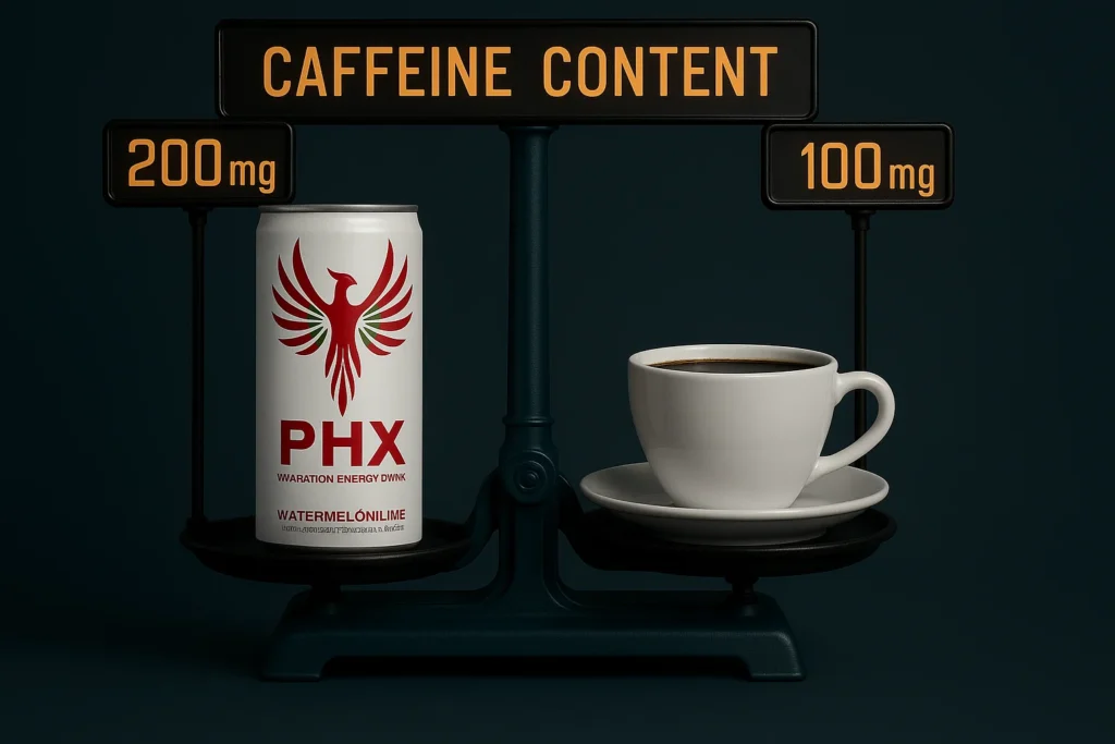PHX energy drink caffeine content 2