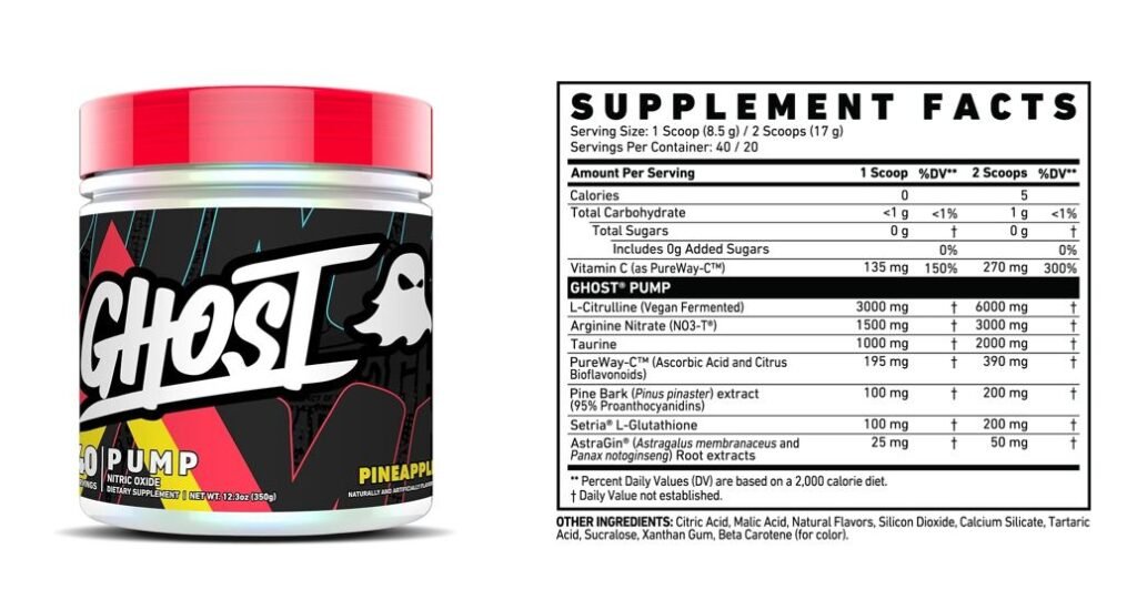 Ghost Pump Ingredients