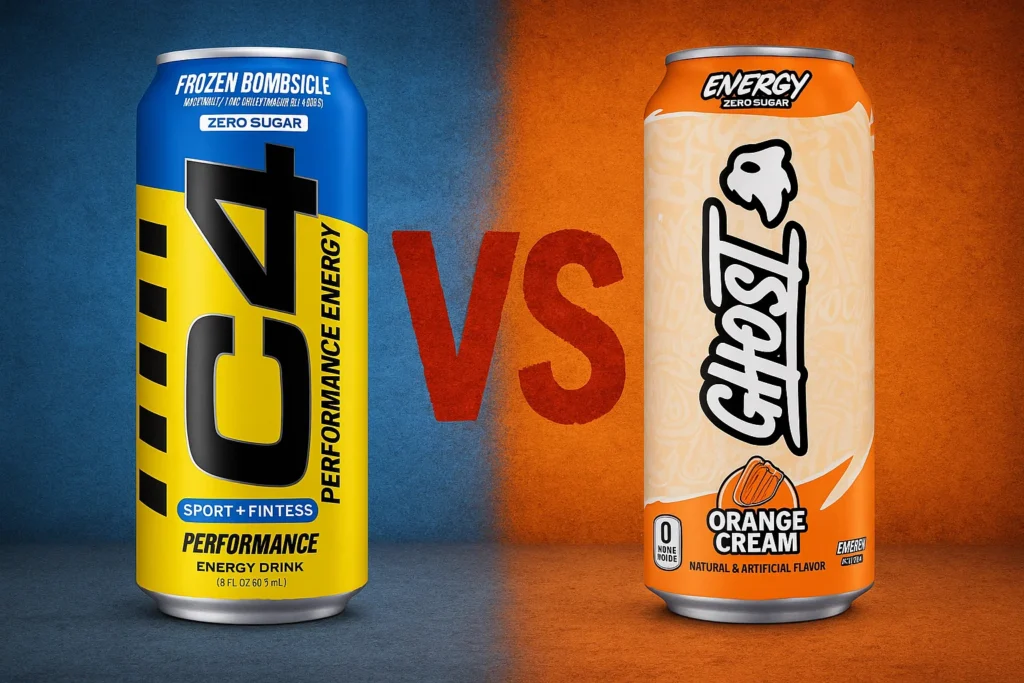 C4 vs Ghost Energy Drink