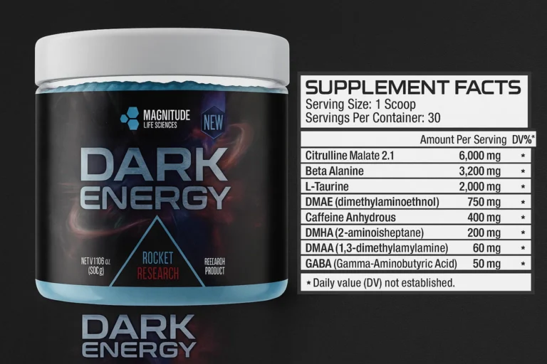 magnitude Dark Energy Pre Workout ingredients