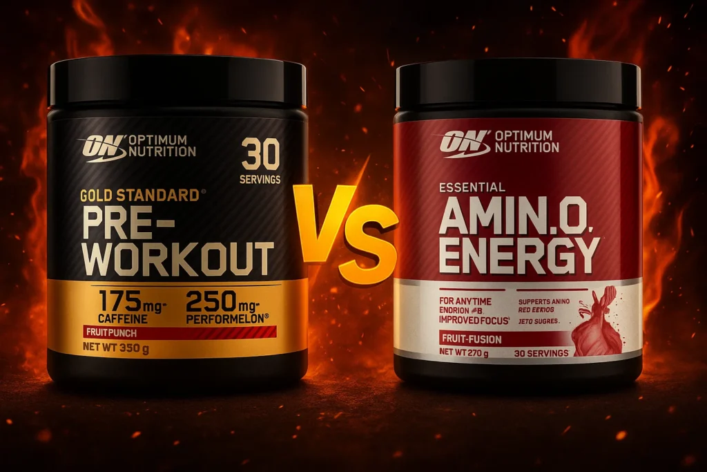 ON Amino Energy vs Pre Workout Gold Standard