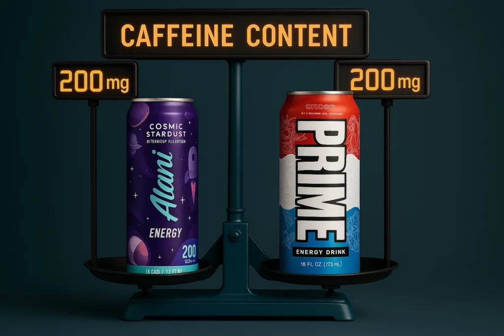 Alani vs Prime Caffeine Content