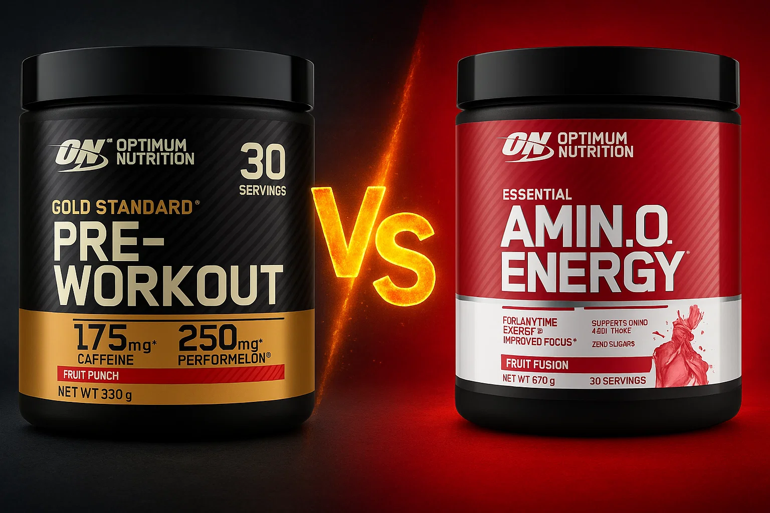 ON Amino Energy vs Pre Workout Gold Standard