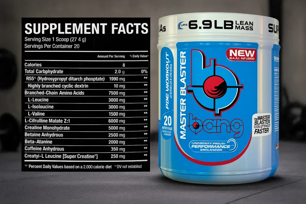 Bang Pre-Workout Ingredients