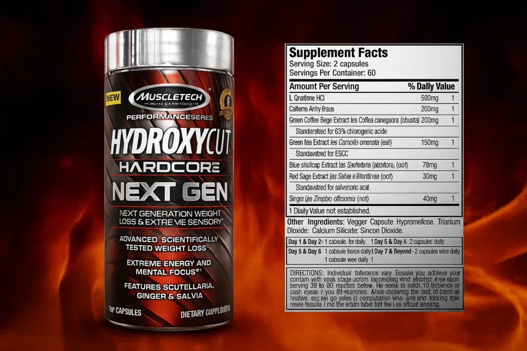Hydroxycut Next Generation Ingredients