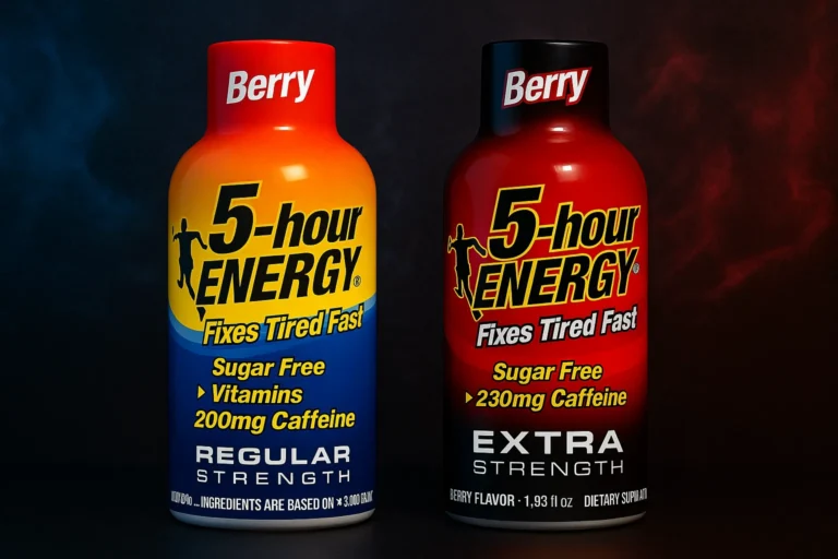 5 hour energy vs extra strength​