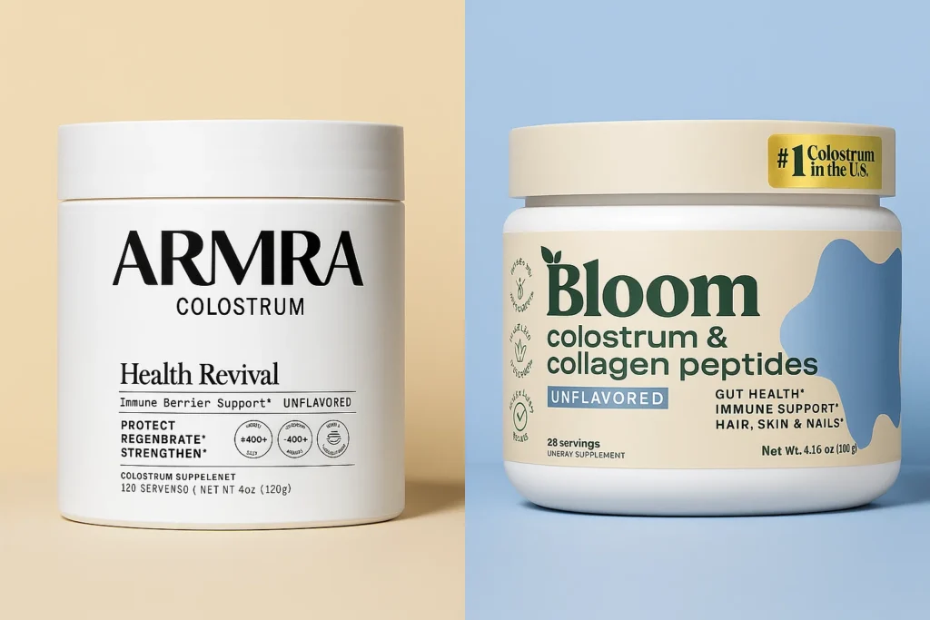 Bloom Colostrum vs Armra colostrum