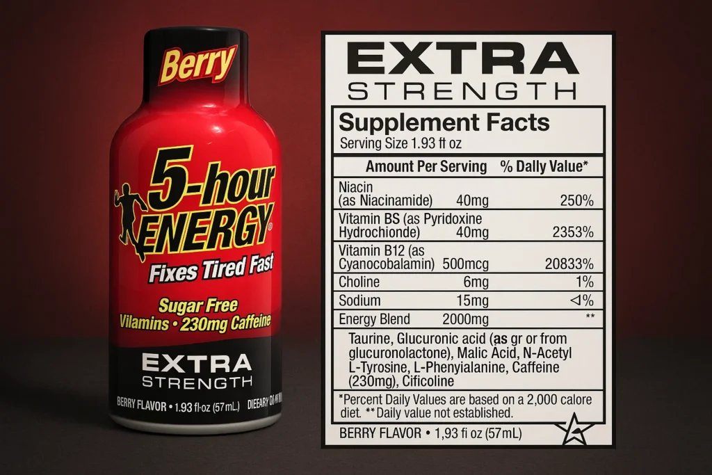 5 Hour Energy Extra Strength Ingredients