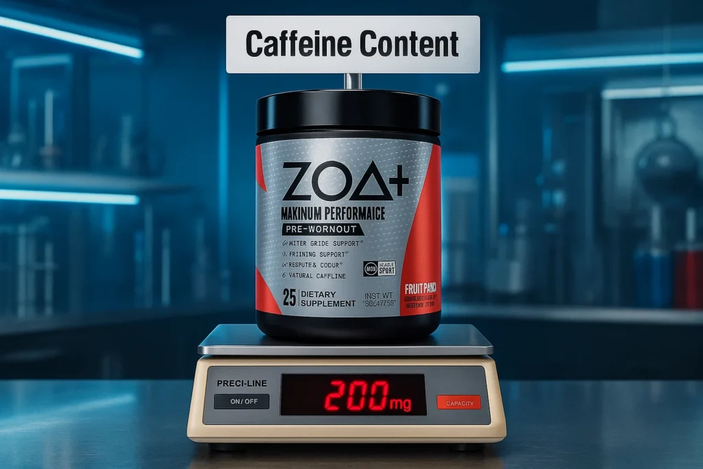 Zoa Plus Pre Workout Caffeine Content