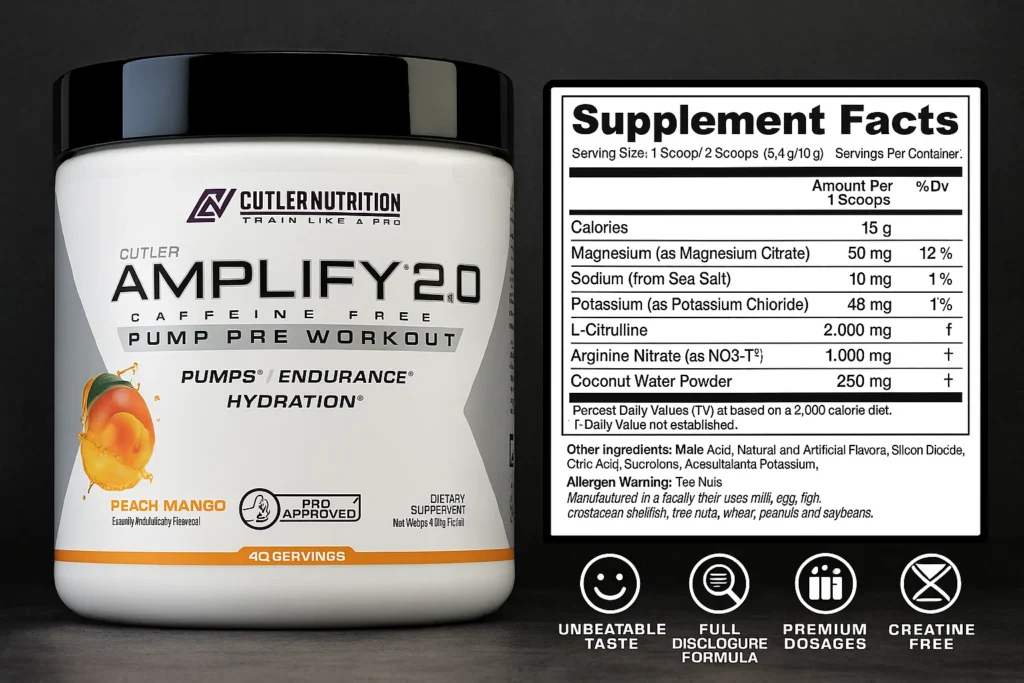 Amplify Pre Workout Ingredients