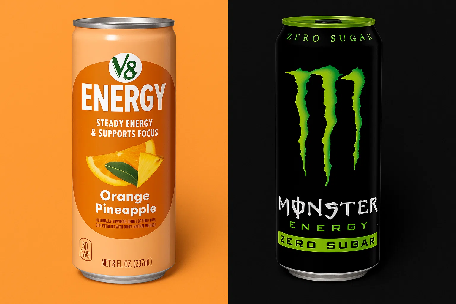 Monster vs V8 energy