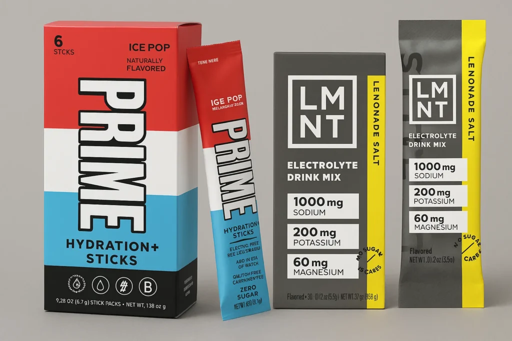 prime vs lmnt hydration stick