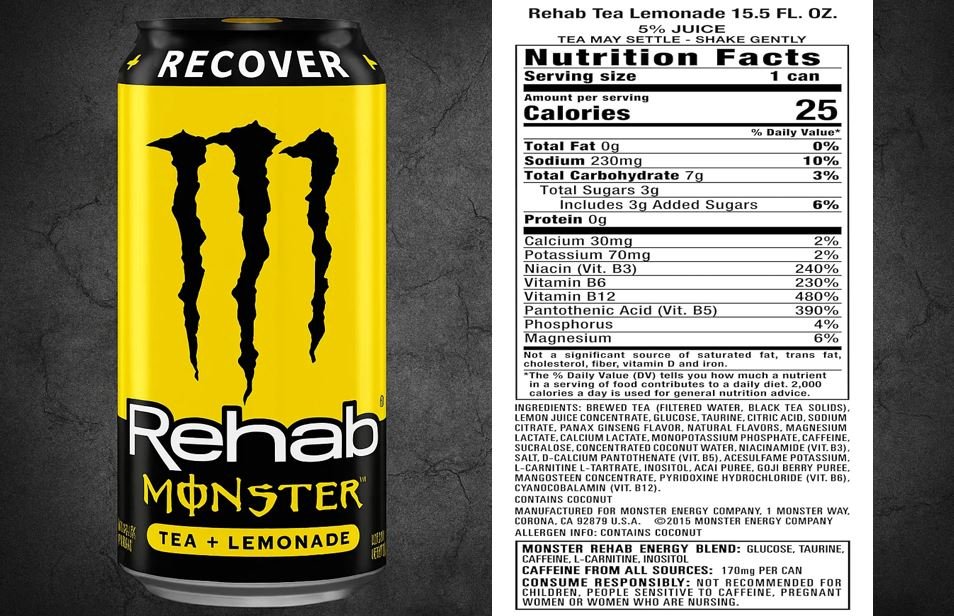 Monster Rehab Ingredients