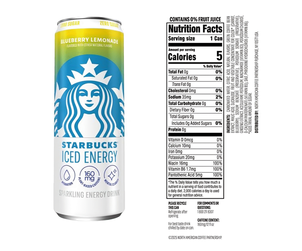 starbucks iced energy ingredients