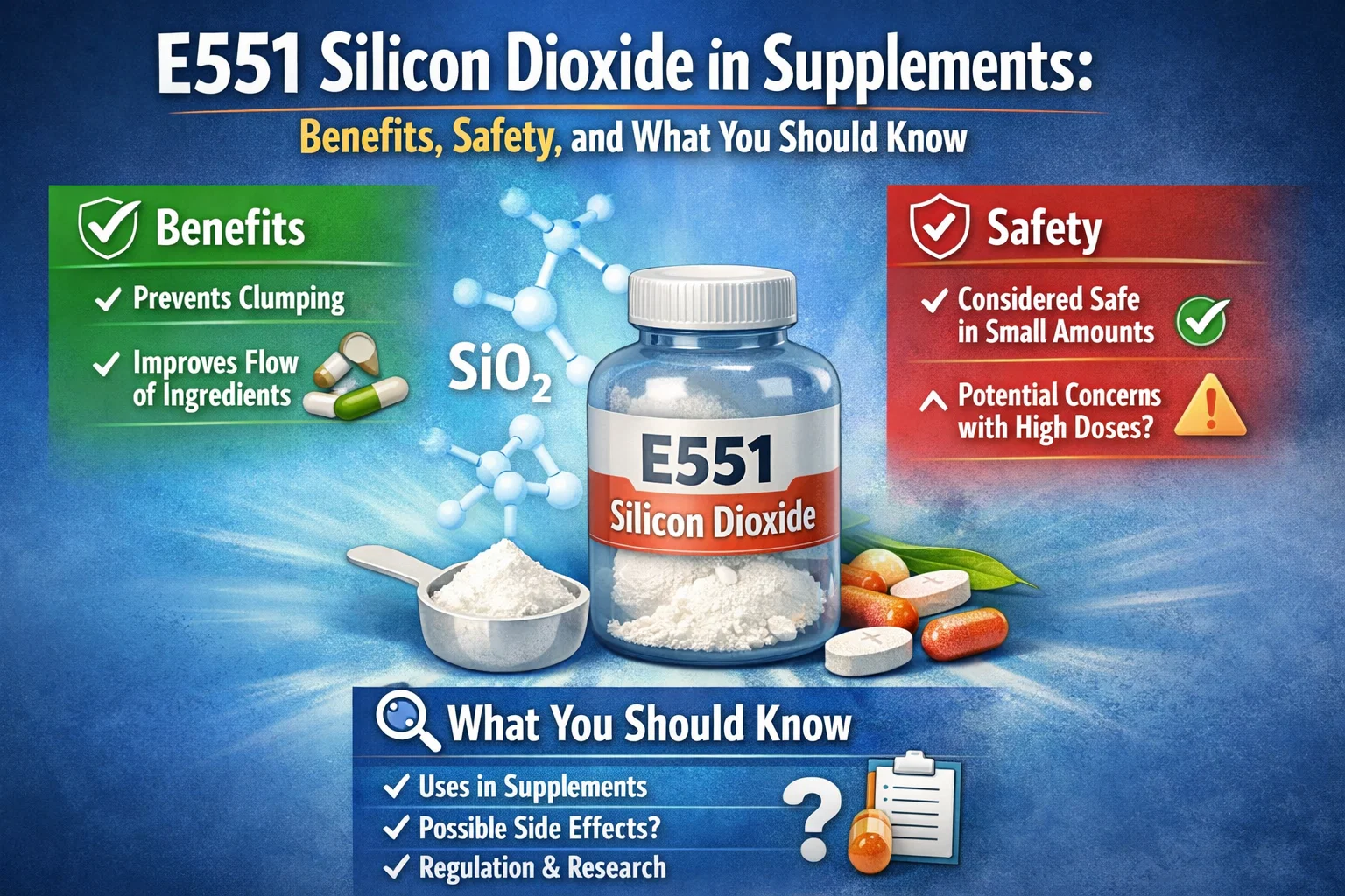 Silicon Dioxide in Supplements