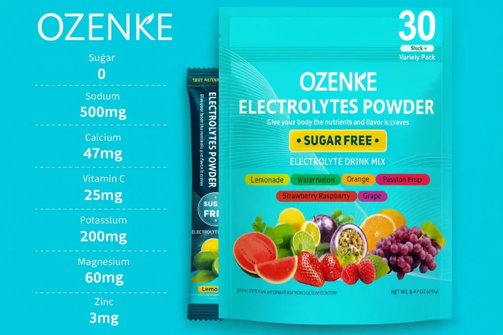 Ozenke Electrolytes Ingredients