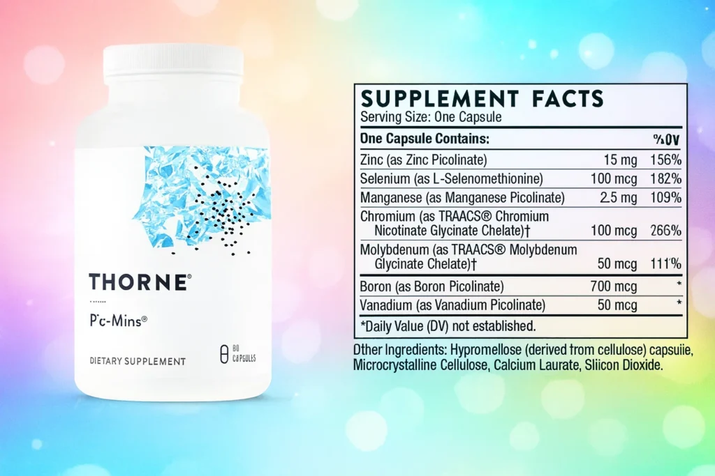 Thorne Pic Mins Ingredients