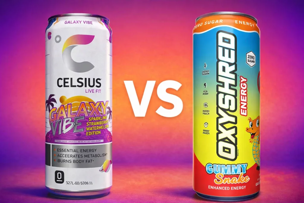 OxyShred vs Celsius Energy Drink