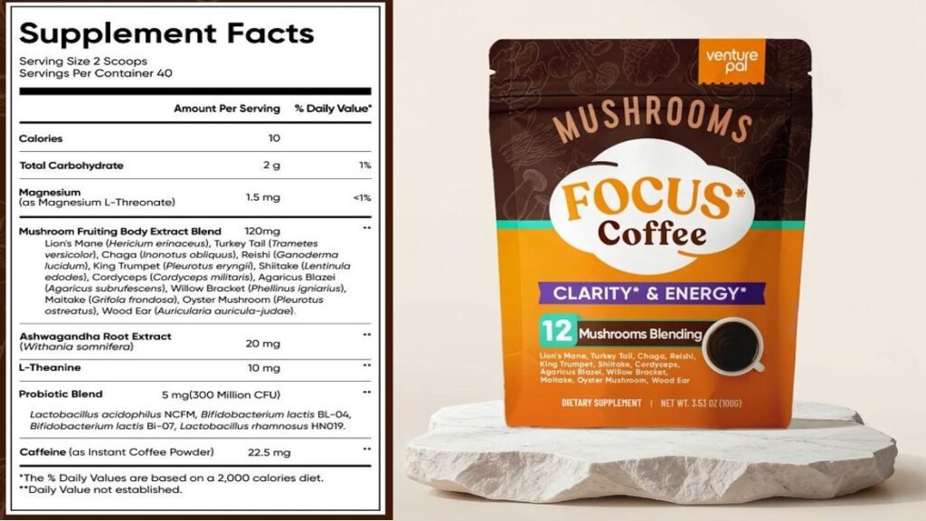Venture Pal Mushroom Coffee ingredients